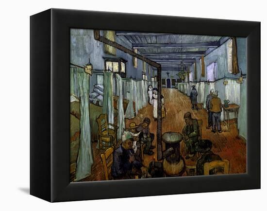 Ward in the Arles Hospital-Vincent van Gogh-Framed Premier Image Canvas