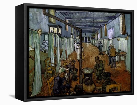 Ward in the Arles Hospital-Vincent van Gogh-Framed Premier Image Canvas