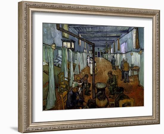 Ward in the Arles Hospital-Vincent van Gogh-Framed Giclee Print