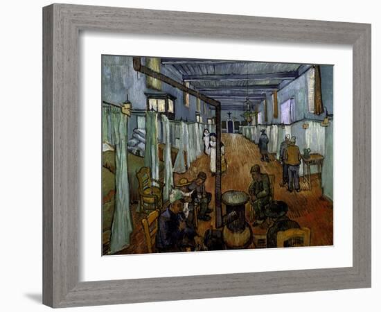 Ward in the Arles Hospital-Vincent van Gogh-Framed Giclee Print