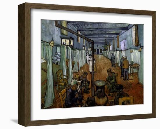 Ward in the Arles Hospital-Vincent van Gogh-Framed Giclee Print