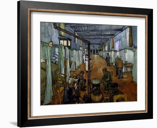 Ward in the Arles Hospital-Vincent van Gogh-Framed Giclee Print