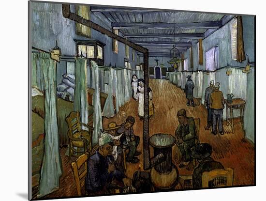 Ward in the Arles Hospital-Vincent van Gogh-Mounted Giclee Print