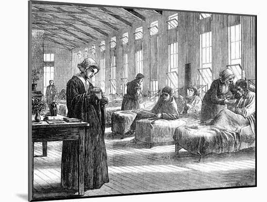 Ward in the Hampstead Smallpox Hospital, 1871-null-Mounted Giclee Print