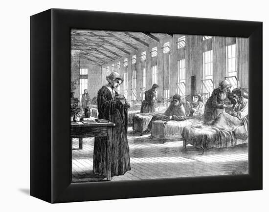 Ward in the Hampstead Smallpox Hospital, 1871-null-Framed Premier Image Canvas