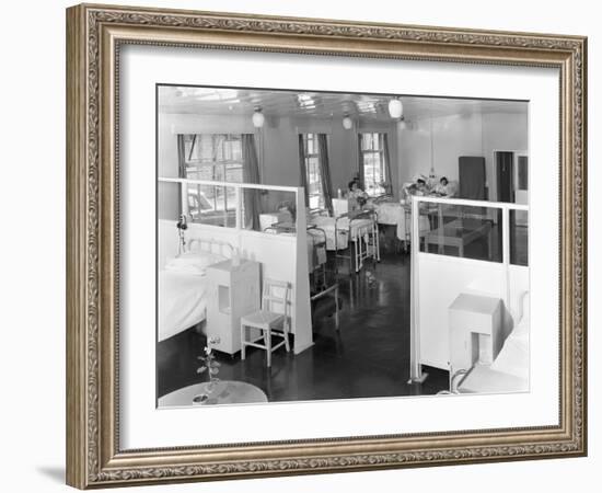 Ward One at the Montague Hospital in Mexborough, South Yorkshire, 1959-Michael Walters-Framed Photographic Print