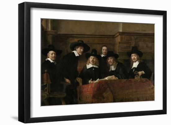 Wardens of the Amsterdam Drapers Guild-Rembrandt van Rijn-Framed Premium Giclee Print