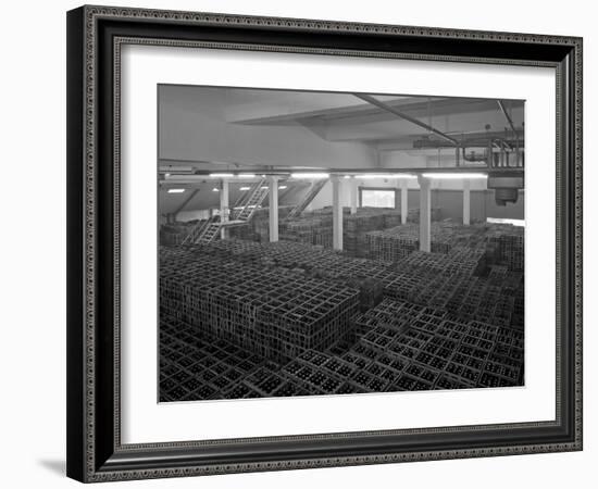 Warehouse Full of Crates of Bottles, Ward and Sons, Swinton, South Yorkshire, 1960-Michael Walters-Framed Photographic Print