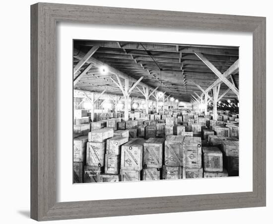 Warehouse of Earthenware at G.N. Docks, 1926-Asahel Curtis-Framed Giclee Print