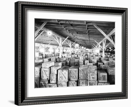 Warehouse of Earthenware at G.N. Docks, 1926-Asahel Curtis-Framed Giclee Print