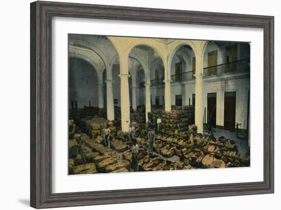 Warehouse of Leaf Tobacco, Havana, Cuba, c1910s-Unknown-Framed Giclee Print