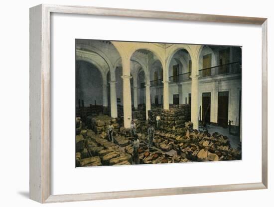 Warehouse of Leaf Tobacco, Havana, Cuba, c1910s-Unknown-Framed Giclee Print