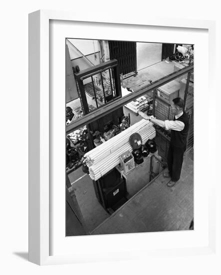 Warehouseman Loading a Fork Lift Truck in the Stores, Bestwood Colliery, Nottinghamshire, 1962-Michael Walters-Framed Photographic Print