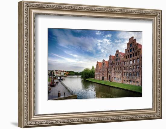 Warehouses Of Old Town Lubeck-George Oze-Framed Photographic Print