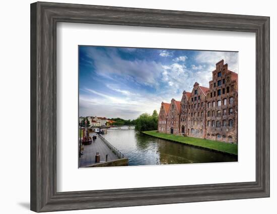 Warehouses Of Old Town Lubeck-George Oze-Framed Photographic Print