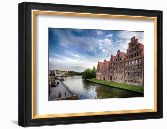 Warehouses Of Old Town Lubeck-George Oze-Framed Photographic Print