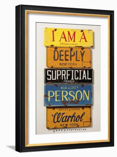 Warhol Superficial Person-Gregory Constantine-Framed Giclee Print