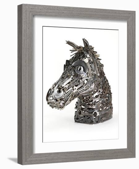 Warhorse (Metal, Spanners, Tools and Found Objects)-Lawrie Simonson-Framed Photographic Print