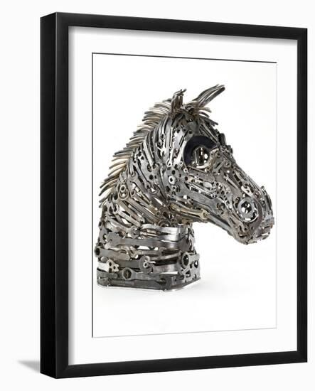 Warhorse (Metal, Spanners, Tools and Found Objects)-Lawrie Simonson-Framed Photographic Print