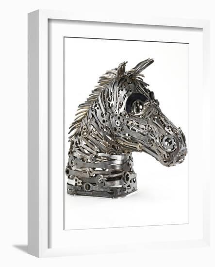 Warhorse (Metal, Spanners, Tools and Found Objects)-Lawrie Simonson-Framed Photographic Print