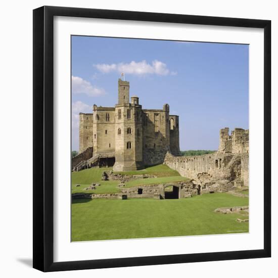 Warkworth Castle Dating from Medieval Times, Northumberland, England, UK-Michael Jenner-Framed Photographic Print