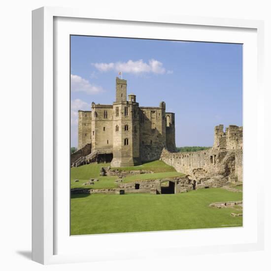 Warkworth Castle Dating from Medieval Times, Northumberland, England, UK-Michael Jenner-Framed Photographic Print