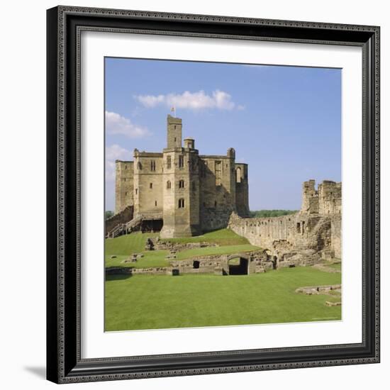 Warkworth Castle Dating from Medieval Times, Northumberland, England, UK-Michael Jenner-Framed Photographic Print