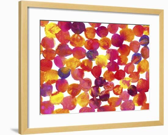 Warm Colors Abstract Flowing Paint Pattern 2-Amy Vangsgard-Framed Giclee Print