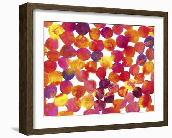 Warm Colors Abstract Flowing Paint Pattern 2-Amy Vangsgard-Framed Giclee Print