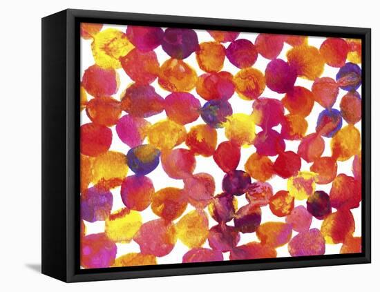 Warm Colors Abstract Flowing Paint Pattern 2-Amy Vangsgard-Framed Premier Image Canvas