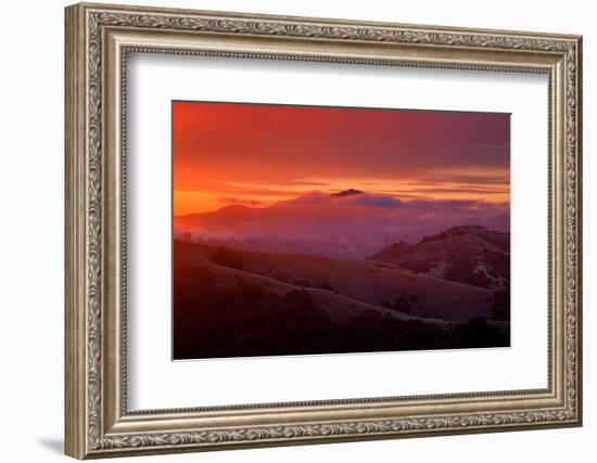 Warm Ethereal Sunrise Fog, East Bay Hills, Oakland, San Francisco-Vincent James-Framed Photographic Print