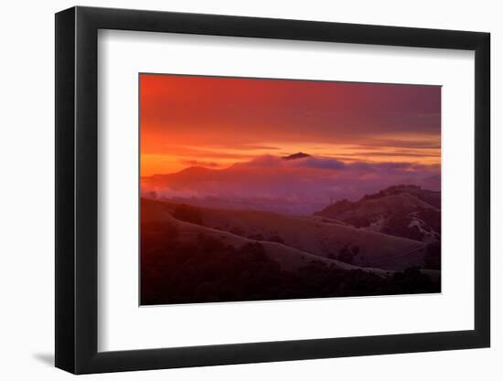 Warm Ethereal Sunrise Fog, East Bay Hills, Oakland, San Francisco-Vincent James-Framed Photographic Print