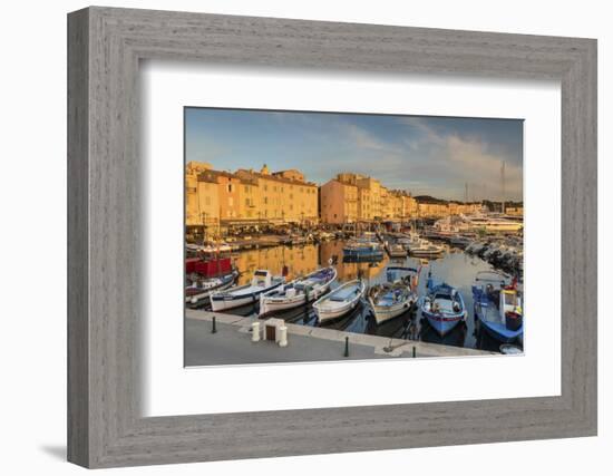 Warm Evening Sunlight Illuminating the Port of Saint Tropez, Var, Provence-Chris Hepburn-Framed Photographic Print