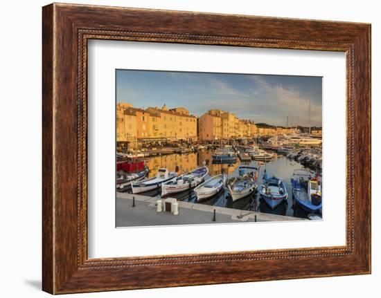 Warm Evening Sunlight Illuminating the Port of Saint Tropez, Var, Provence-Chris Hepburn-Framed Photographic Print