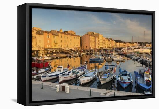 Warm Evening Sunlight Illuminating the Port of Saint Tropez, Var, Provence-Chris Hepburn-Framed Premier Image Canvas
