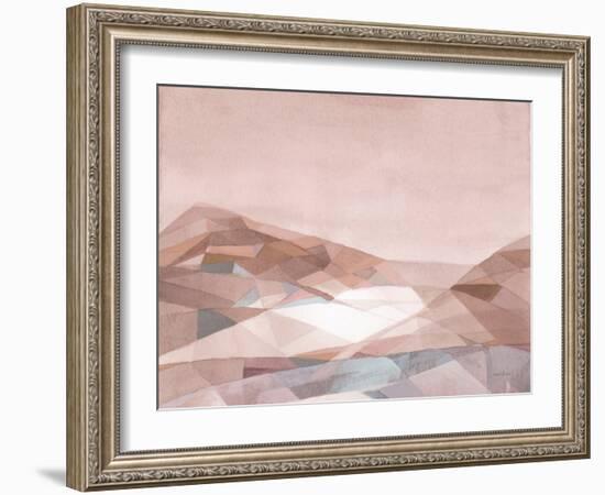 Warm Geometric Mountain v2-Danhui Nai-Framed Art Print