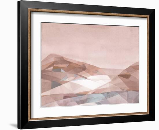 Warm Geometric Mountain v2-Danhui Nai-Framed Art Print