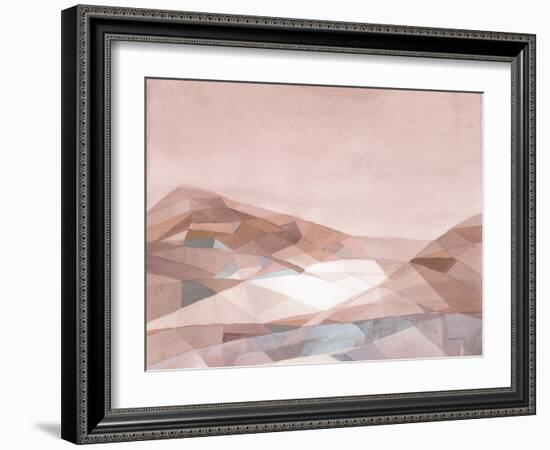 Warm Geometric Mountain v2-Danhui Nai-Framed Art Print