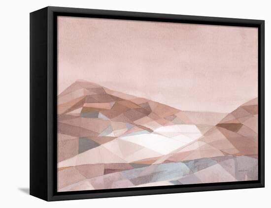 Warm Geometric Mountain v2-Danhui Nai-Framed Stretched Canvas