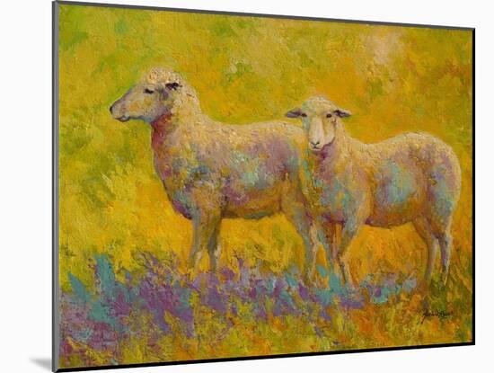 Warm Glow Sheep Pair-Marion Rose-Mounted Giclee Print