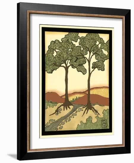 Warm Horizons III-Jennifer Goldberger-Framed Art Print