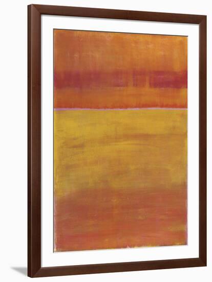 Warm Horizontal Abstract-Marie C^ Wattin-Framed Art Print