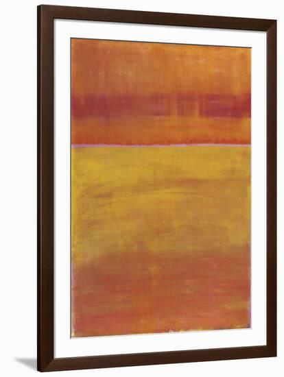 Warm Horizontal Abstract-Marie C^ Wattin-Framed Art Print