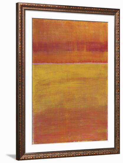 Warm Horizontal Abstract-Marie C^ Wattin-Framed Art Print