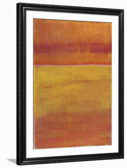 Warm Horizontal Abstract-Marie C^ Wattin-Framed Art Print