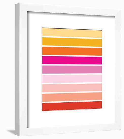 Warm Stripes-Avalisa-Framed Art Print