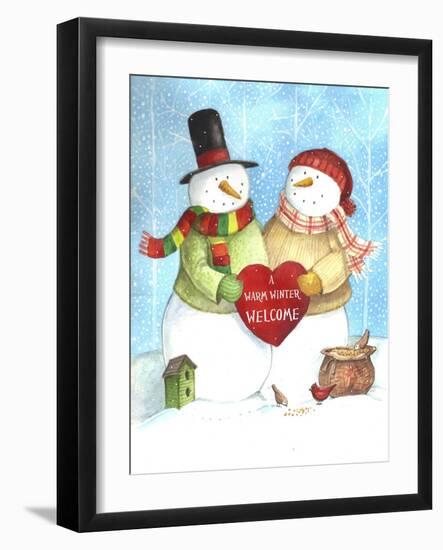 Warm Welcome Snowman-Melinda Hipsher-Framed Giclee Print