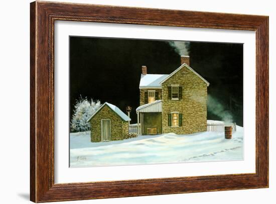 Warming Barrel-Jerry Cable-Framed Art Print