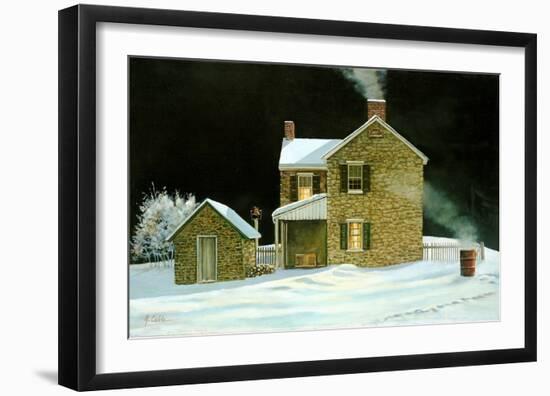 Warming Barrel-Jerry Cable-Framed Art Print