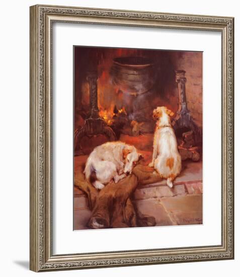 Warming by the Hearth-Philip Eustace Stretton-Framed Art Print